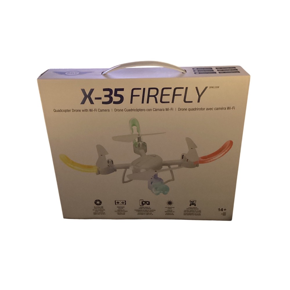 Sky Rider X-35 Firefly Quadcopter Drone‎ with Wi-Fi Camera White DRWL335W NEW